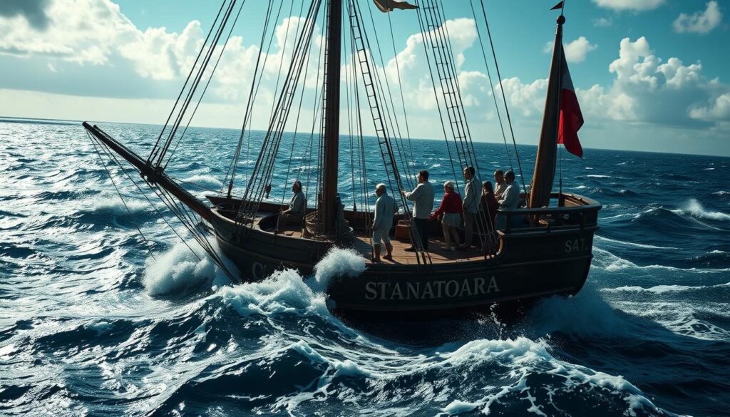 Kolumbus' Reise über den Atlantik