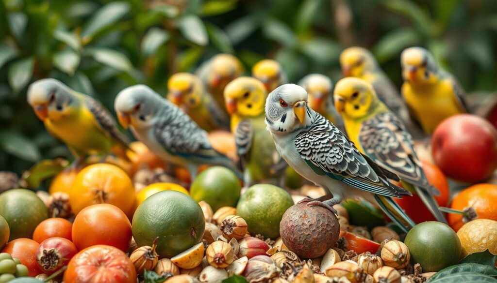 natürliche Ernährung wilde Wellensittiche